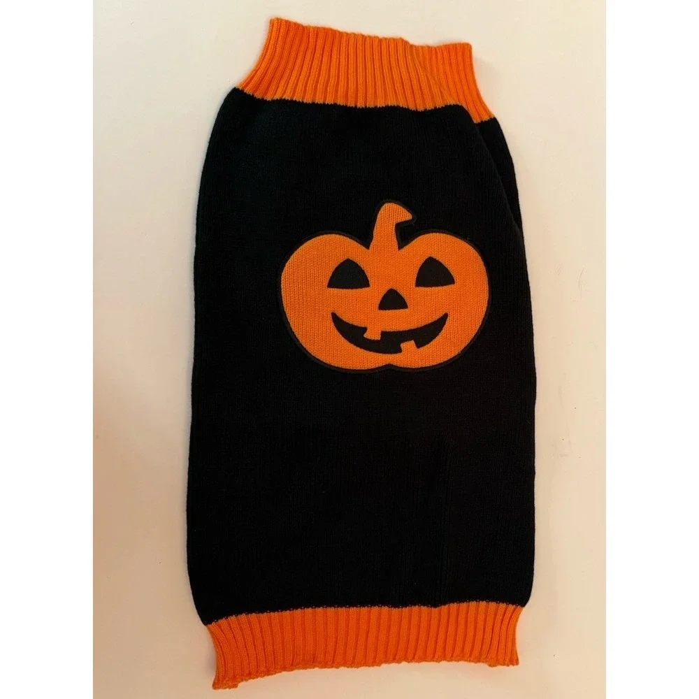 Dog Cat Jack O'Lantern‎ Sweater Pet Halloween Pullover Warm Autumn XS